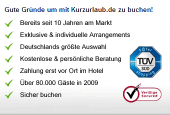 Teaser Gute Gr�nde um mit Kurzurlaub.de zu buchen