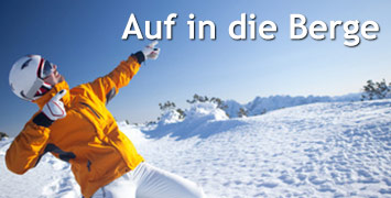 Arrangements für Skiurlaub & Wintersport Skifahrer im Schnee