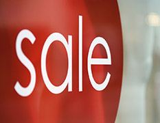 Angebotsschild rot / Schrift weiss SALE