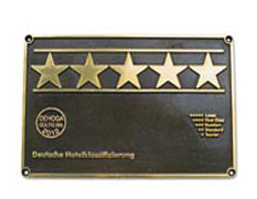 5 Sterne ***** Hotelschild