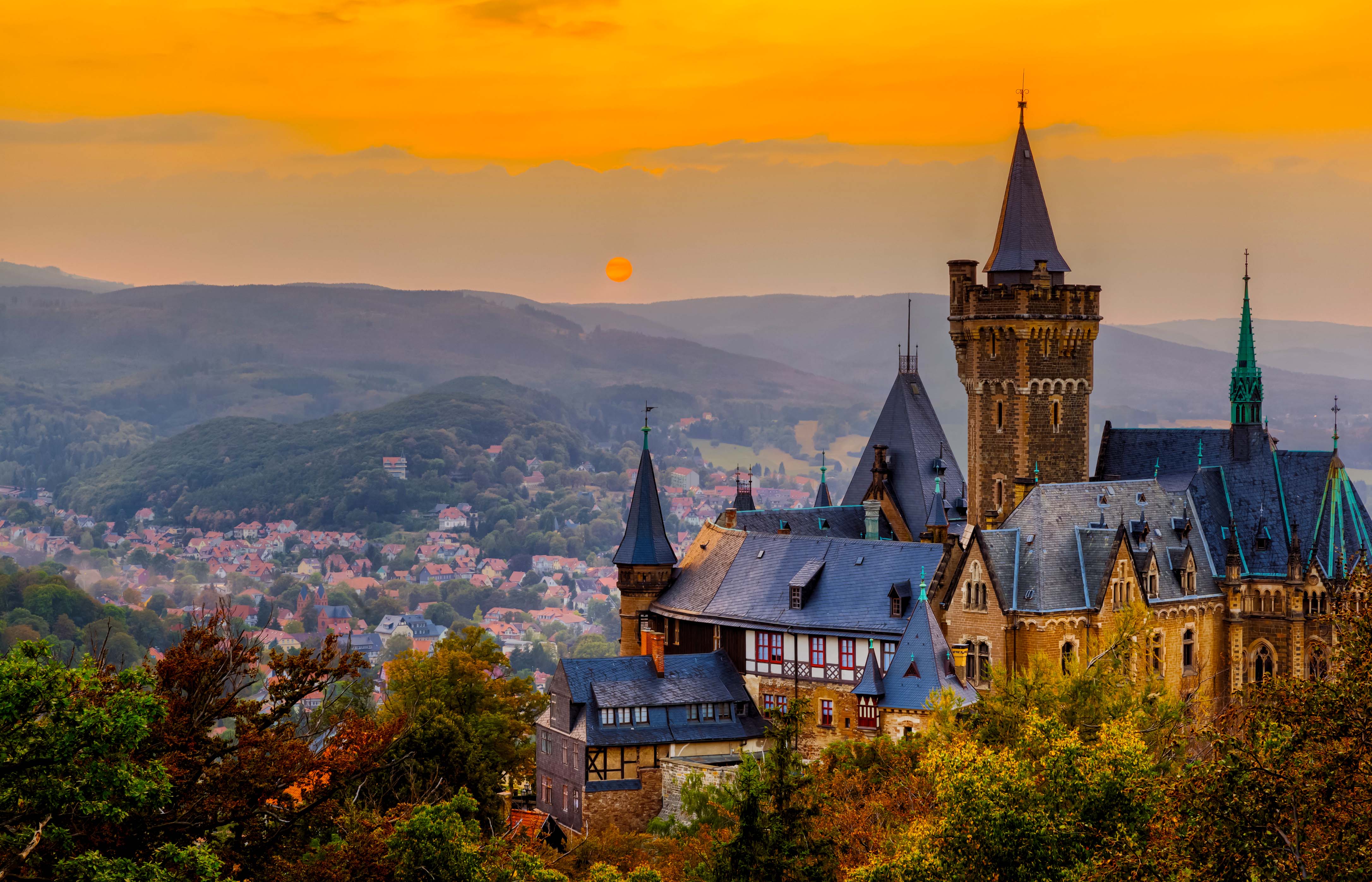 Blick auf das Schloss Wernigerode, Deutschland