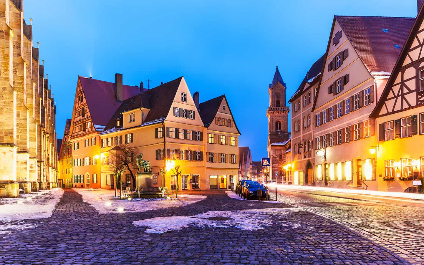 Altstadt Dinkelsbühl im Winter, Bayern