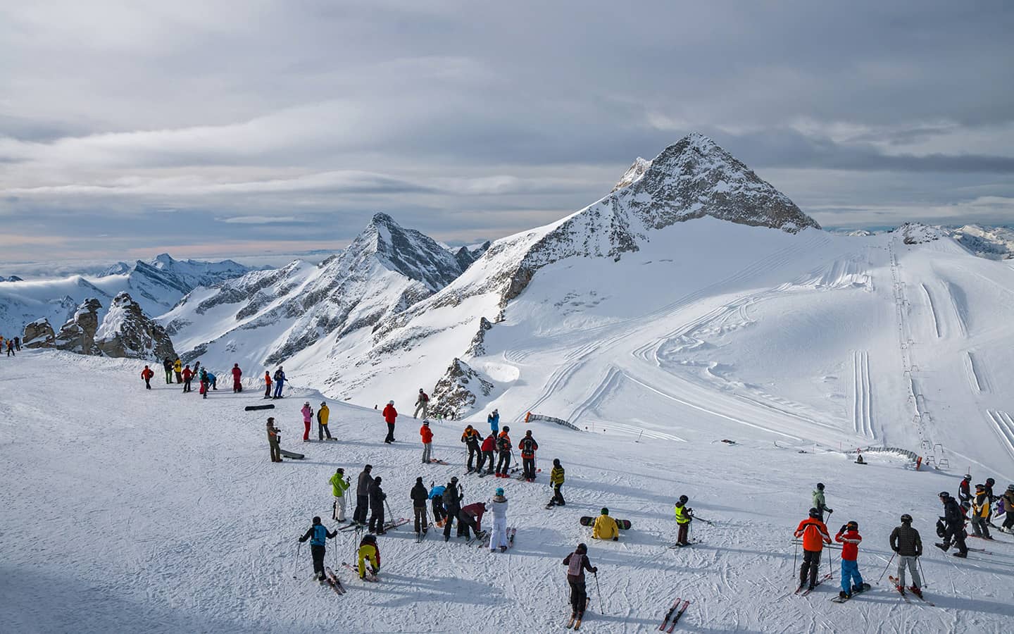 Skigebiet Zillertal, Hintertuxer Gletscher, Tirol, Österreich