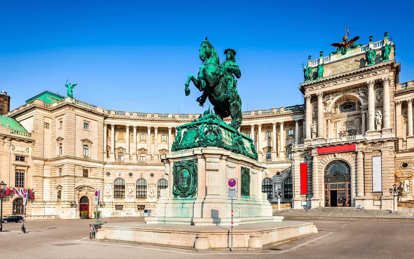 Berühmter Hofburg-Palast mit Heldenplatz in Wien, Österreich