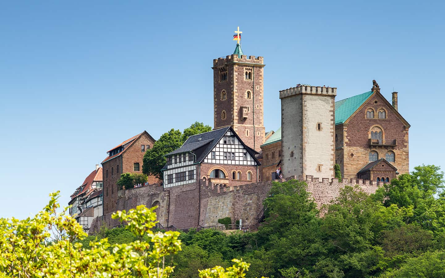 Blick auf die berühmte Wartburg - ein Weltkulturerbe, Thüringen, Deutschland