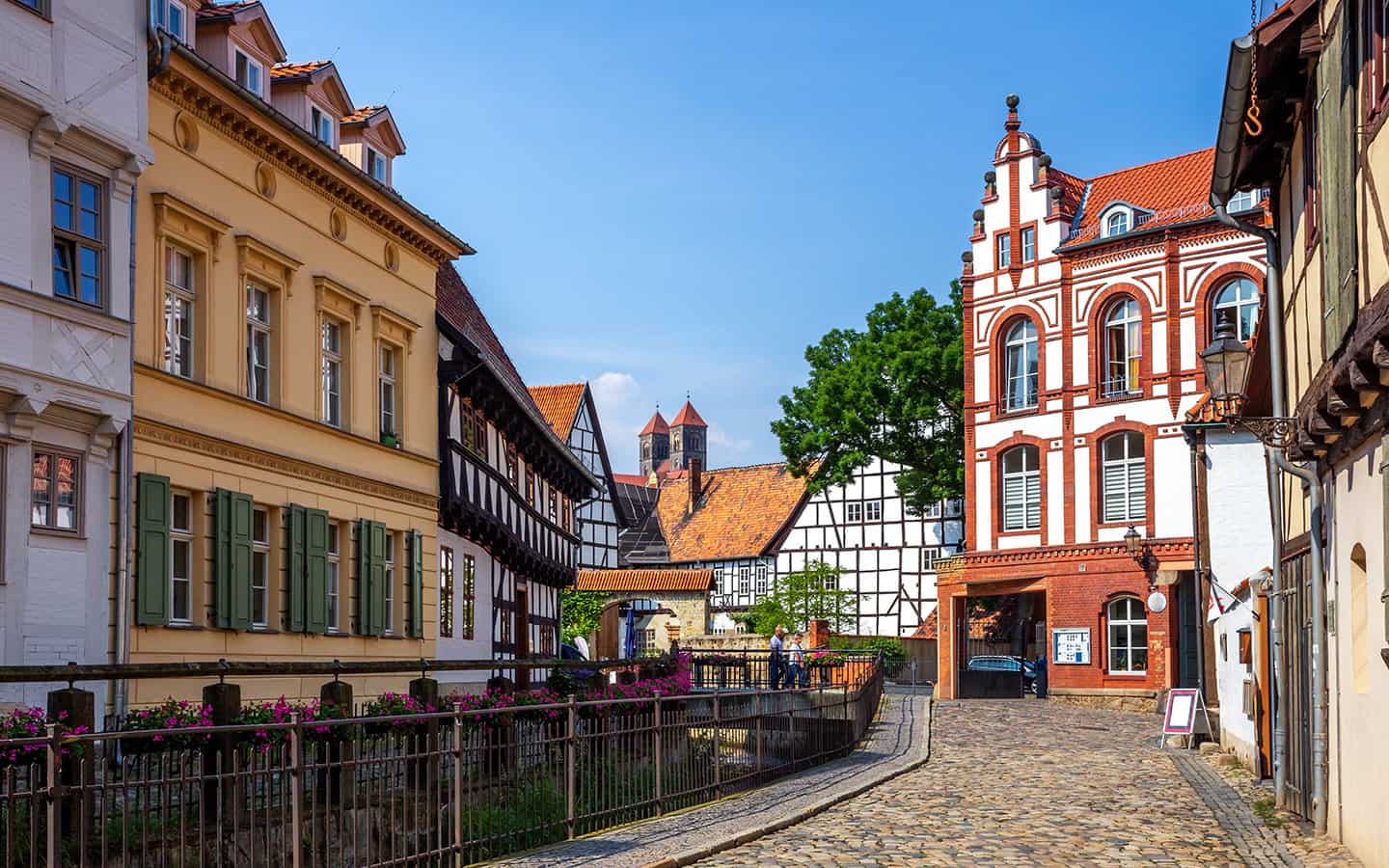 Historische Stadt Quedlinburg, Sachsen Anhalt, Deutschland