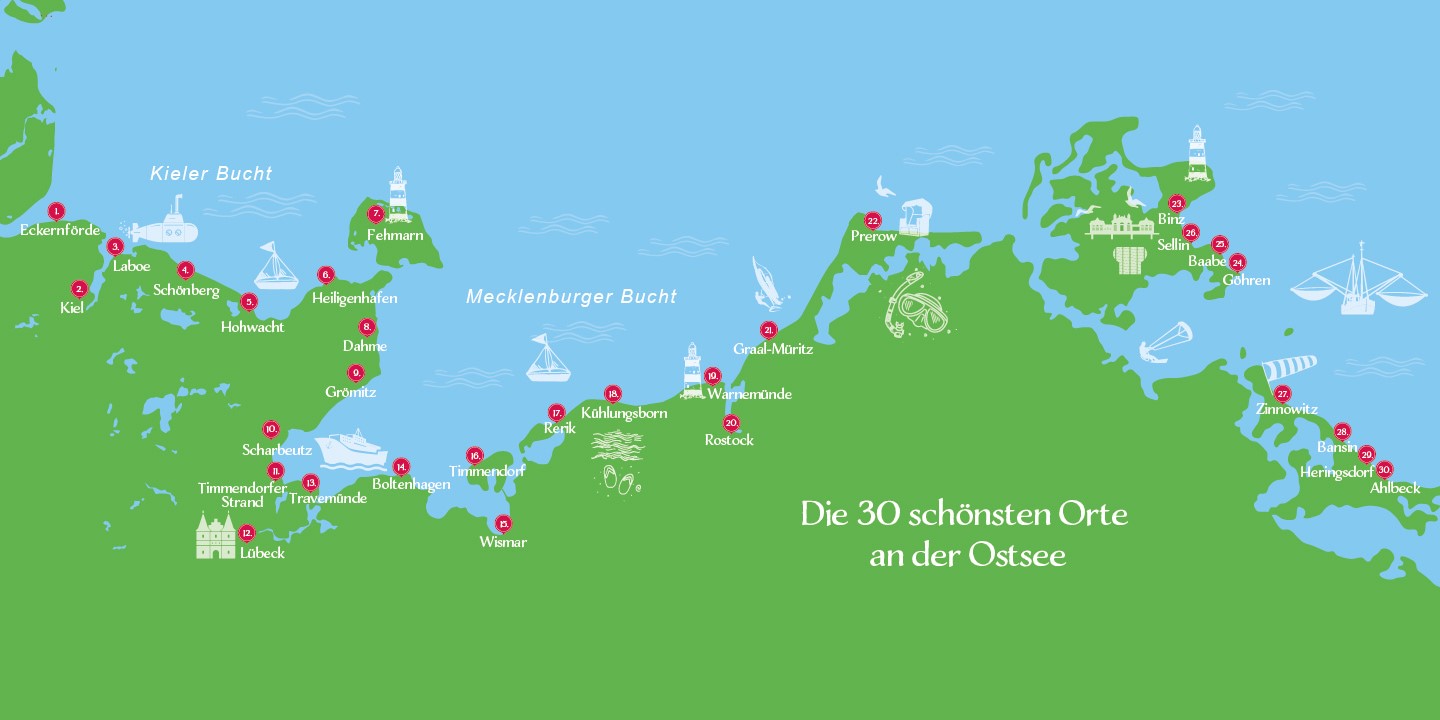 vorschaubild der große ostsee-check – die 30 schönsten orte an der ostsee